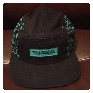 5-Panel Limited Edition Aqua Pink Dolphin Hat